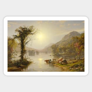 Autumn on Greenwood Lake by Jasper Francis Cropsey Sticker